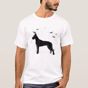 Camiseta Dane Dogue Alemão Silhueta Clássica do Luar de Ha