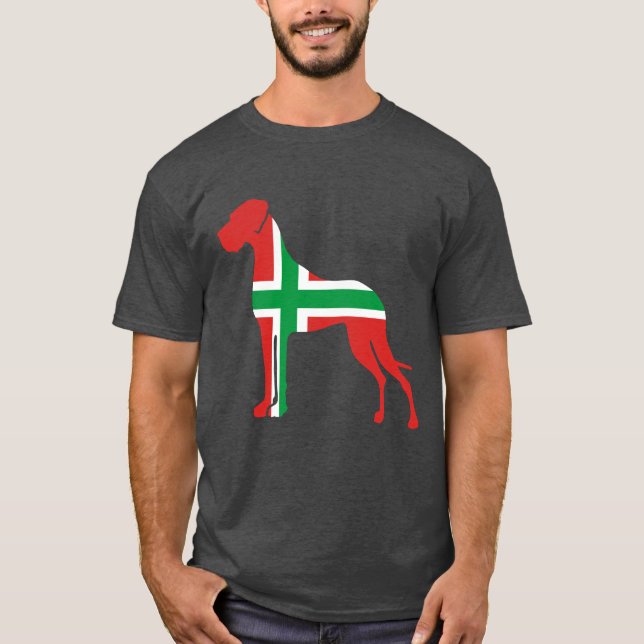 Camiseta Dane vermelho branco verde (Frente)
