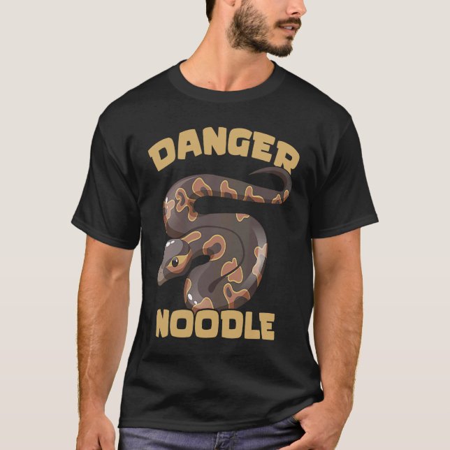 Camiseta Danger Noodle Ball Python Snake  Reptile Serpent (Frente)
