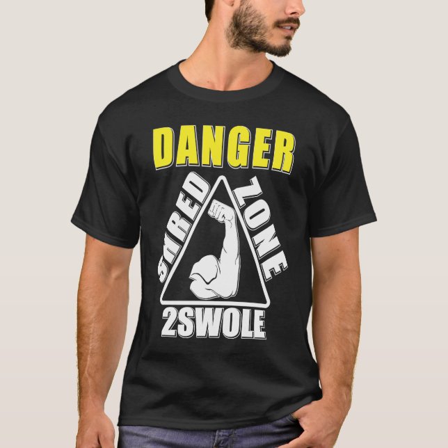 Camiseta Danger Shred Zone Fitness Workout Gym (Frente)