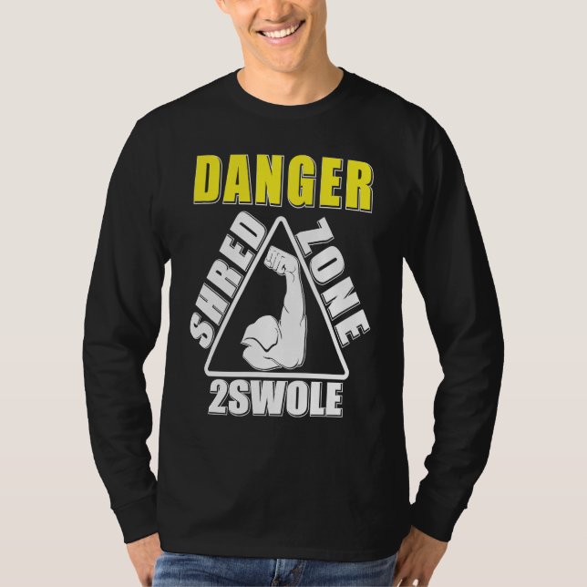 Camiseta Danger Shred Zone Fitness Workout Gym (Frente)
