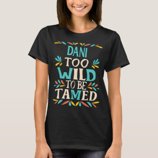 Camiseta DANI Nome das Meninas Retro Cute Wildflower DANI