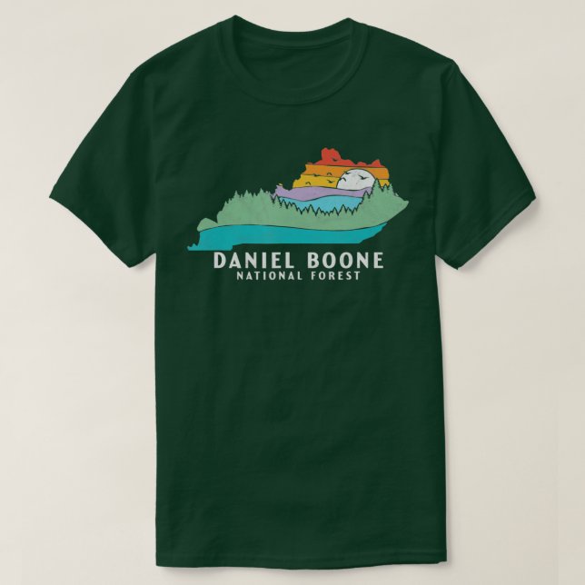 Camiseta Daniel Boone Forest Kentucky ao ar livre (Frente do Design)