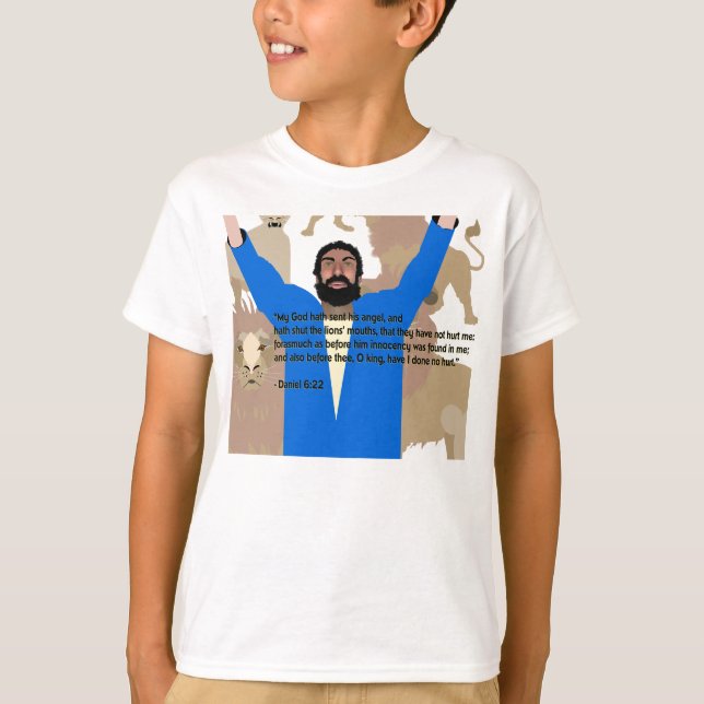Camiseta Daniel no antro dos leões (com escritura) (Frente)