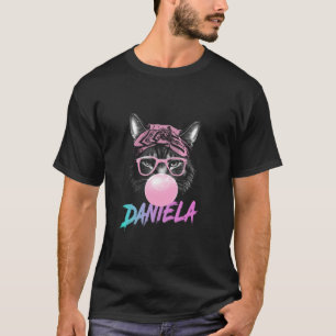 Camiseta DANIELA Adorável nome de garota com gato fofo