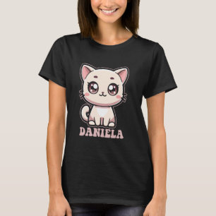 Camiseta Daniela Gatinho Fofo Desenho de Gata para Meninas