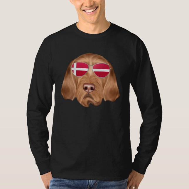 Camiseta Danish Flag Dogues de Bordeaux Dog Denmark Pocket (Frente)