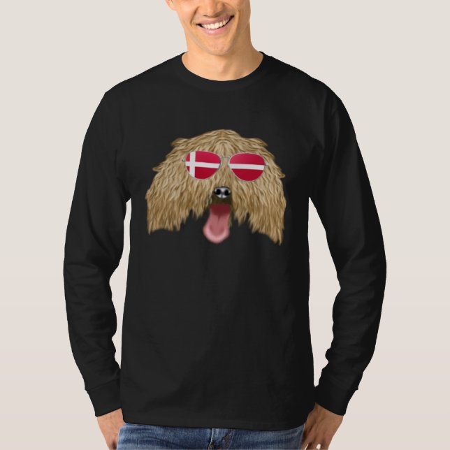 Camiseta Danish Flag Italian Greyhound Dog Denmark Pocket (Frente)