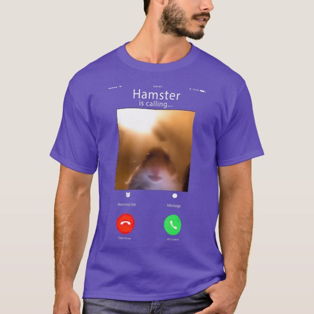 Camiseta dank meme hamster encarando o hamster da câmera fr (Frente)