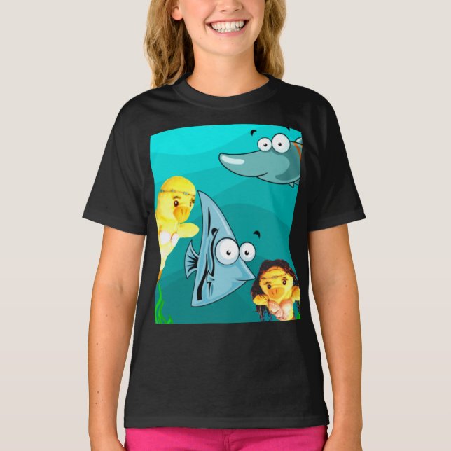 Camiseta Danni, a Mermaid T-Shirt (Frente)