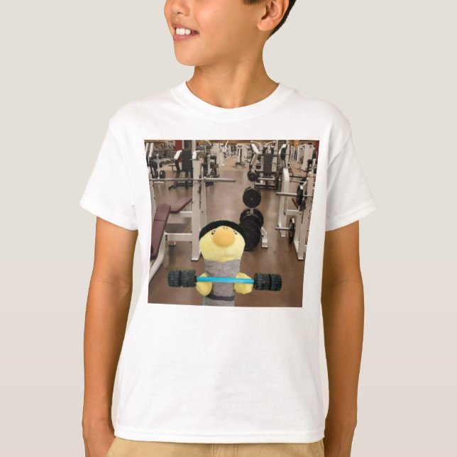 Camiseta Danny Duck no ginásio T-Shirt (Frente)