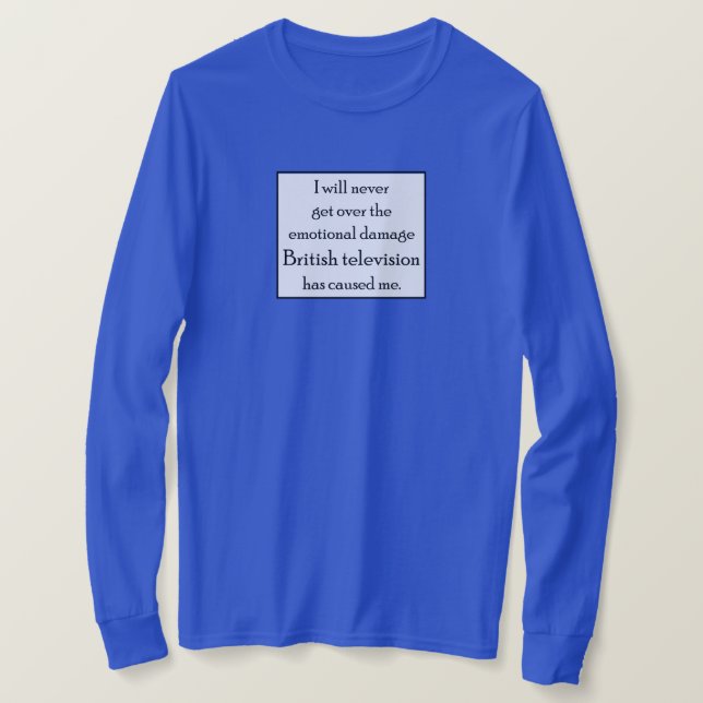 Camiseta Dano Emocional da TV Britânica (Frente do Design)