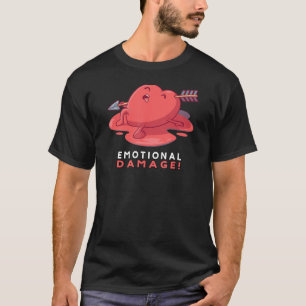 Camiseta Dano Emocional Dizendo Gamer Gíria da Internet Del