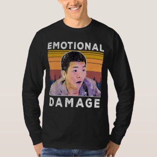 Camiseta Danos Emocionais Vintage Humor da Memória da Cara