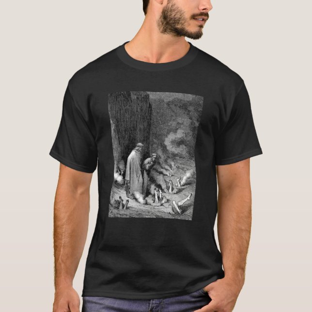 Camiseta Dante Addresses Pope Nicholas III by Gustave Dore (Frente)