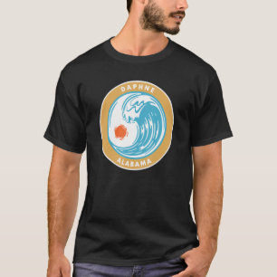 Camiseta Daphne Alabama Al Beach Ocean Wave Vacven Souven