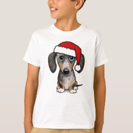 Camiseta Dapple Dachshund Papais noeis Wiener Dog Natal