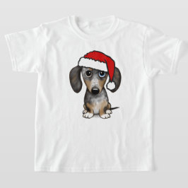 Camiseta Dapple Dachshund Papais noeis Wiener Dog Natal