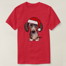Camiseta Dapple Dachshund Papais noeis Wiener Dog Natal