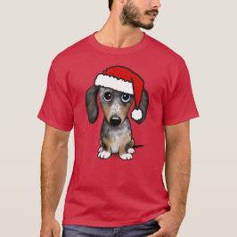 Camiseta Dapple Dachshund Papais noeis Wiener Dog Natal