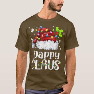 Camiseta Dappy Claus Santa Hat Christmas Light Xmas Family