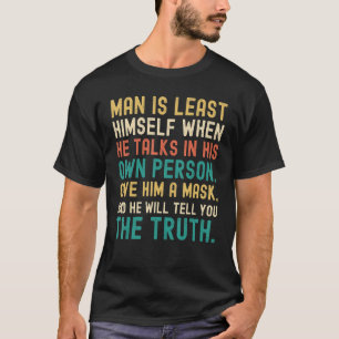 Camiseta Dar A Um Homem Uma Citação Que Diz "Retro Vintage"