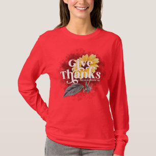 Camiseta Dar Obrigados de girassol