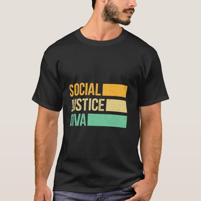 Camiseta Dar Poder À Igualdade Dos Direitos Humanos Justiça (Frente)