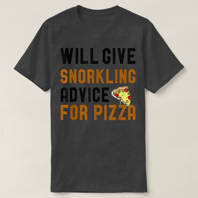 Camiseta Dará Aconselhamento Para Pizza Funny Swimmi (Frente do Design)