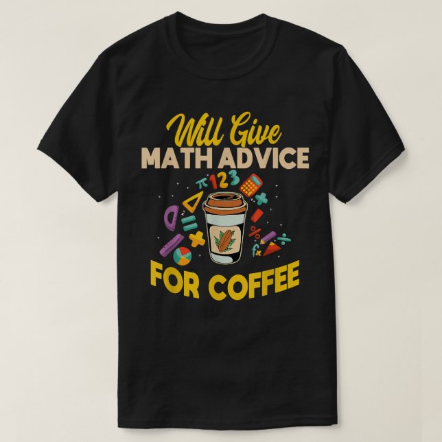 Camiseta Dará Conselhos De Matemática Para Café156 (Frente do Design)