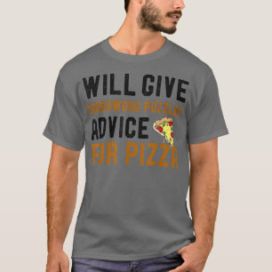 Camiseta Dará Conselhos De Quebra-cabeça De Palavras Cruzad