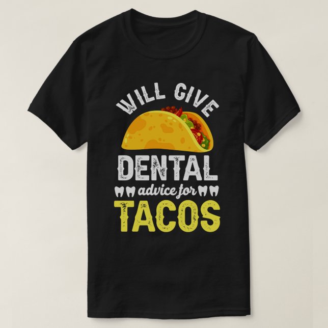 Camiseta Dará conselhos difíceis para tacos (Frente do Design)