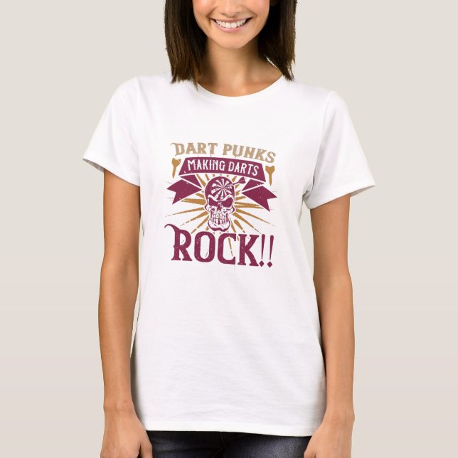 Camiseta Dardos - Dart Punks Fazer Darts Rock! (Frente)