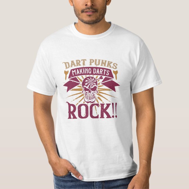 Camiseta Dardos - Dart Punks Fazer Darts Rock! (Frente)