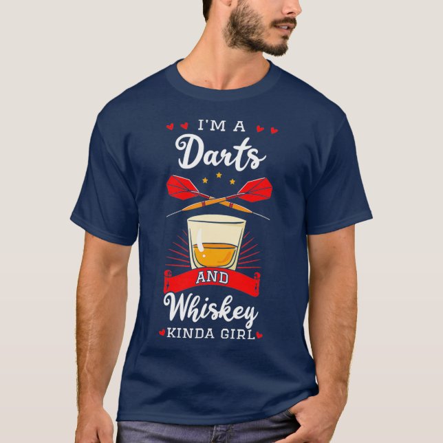 Camiseta Dardos Dart-Throwing Bullseye Dartist Whiskey (Frente)