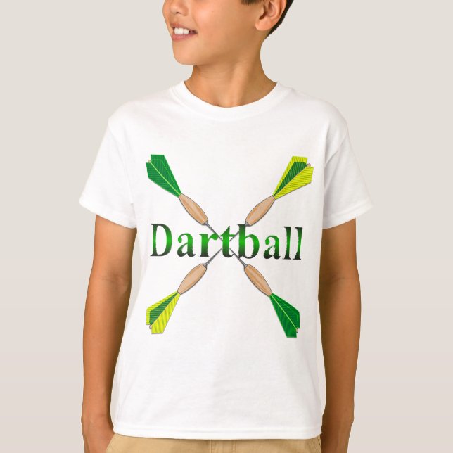 Camiseta Dardos de Bola Verde e Dourada (Frente)