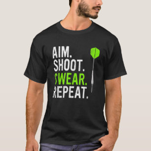 Camiseta Dardos de Mira Atirar Jurar Repetir