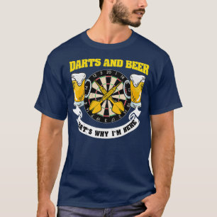 Camiseta Dardos e Cerveja É Por Isso Que Estou Aqui Bebida