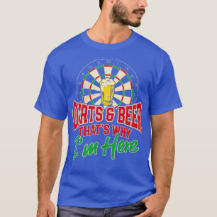 Camiseta Dardos E Cerveja É Por Isso Que Estou Aqui Jogador