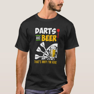 Camiseta Dardos e cerveja é por isso que estou aqui Jogador