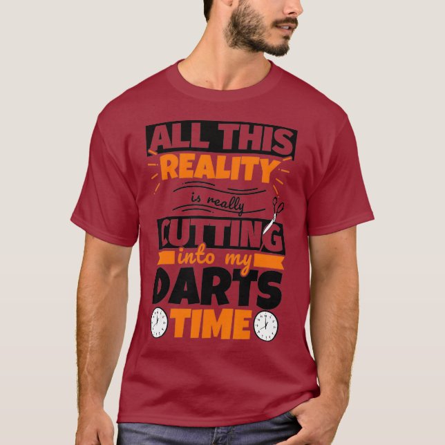 Camiseta Dardos Engraçado Dizendo Hobby (Frente)
