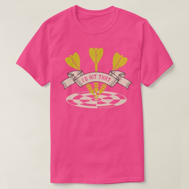 Camiseta Dardos Id Atingiu Esse Bullseye (Frente do Design)