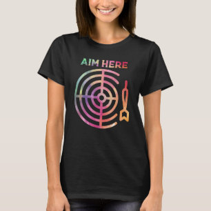 Camiseta Dardos Para Jogadores de Dardos Alvo Alvejando Cl