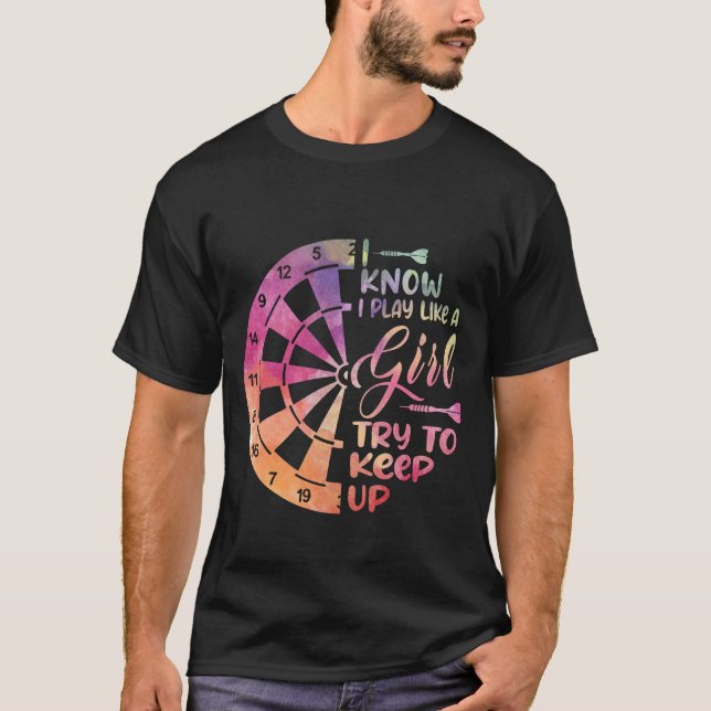 Camiseta Dardos Presente para Mulheres Pontas Equipe Campo  (Frente)