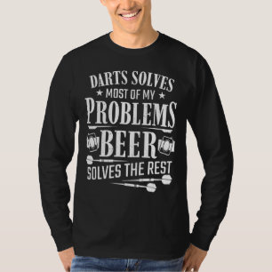 Camiseta Dardos Resolve Meus Problemas Homens Cerveja Alvo