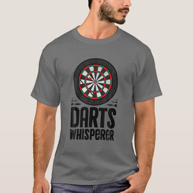 Camiseta Dardos Whisperer Funny Dart Player Jogo P (Frente)