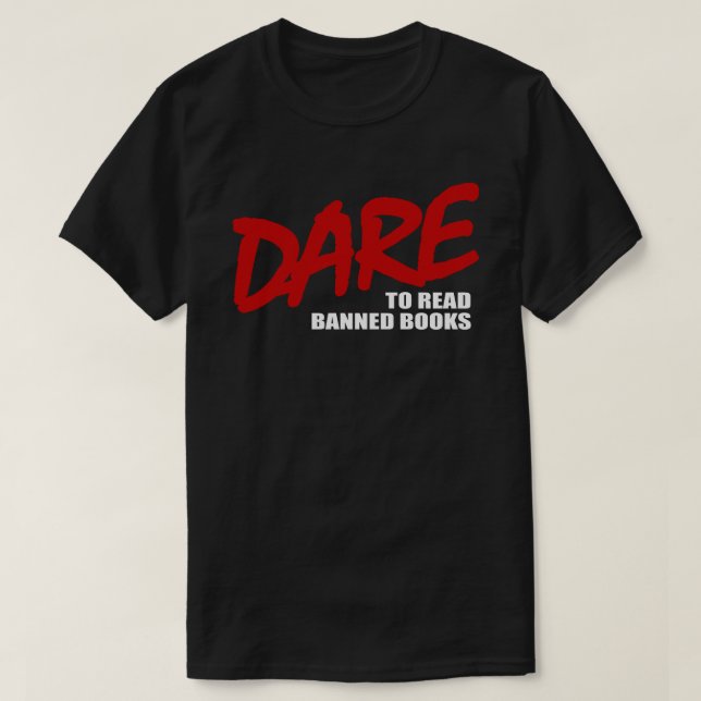 Camiseta DARE em ler livros proibidos (Frente do Design)