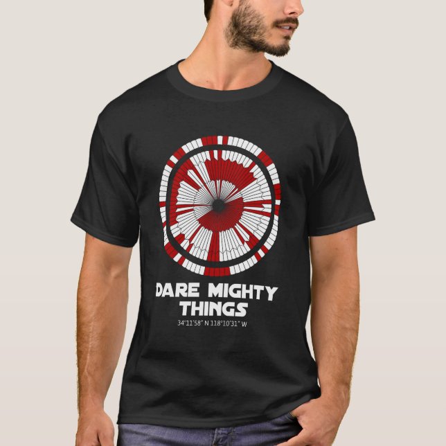 Camiseta Dare Mighty Things Perseverance Mars Rover Landing (Frente)