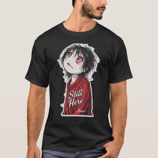 Camiseta Dark Anime  "Still Here" Aesthetic Gothic Illustra