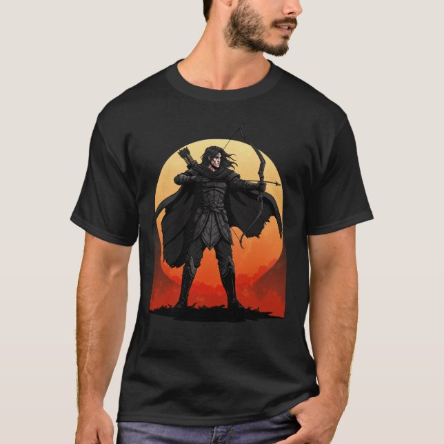 Camiseta Dark Archer Warrior no Sunset (Frente)